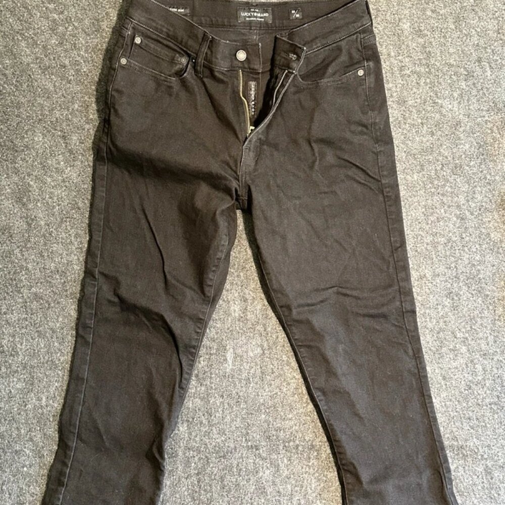 Lucky Brand 410 Athletic Slim Fit Jeans Mens 33x30 Black Stretch Denim Pants